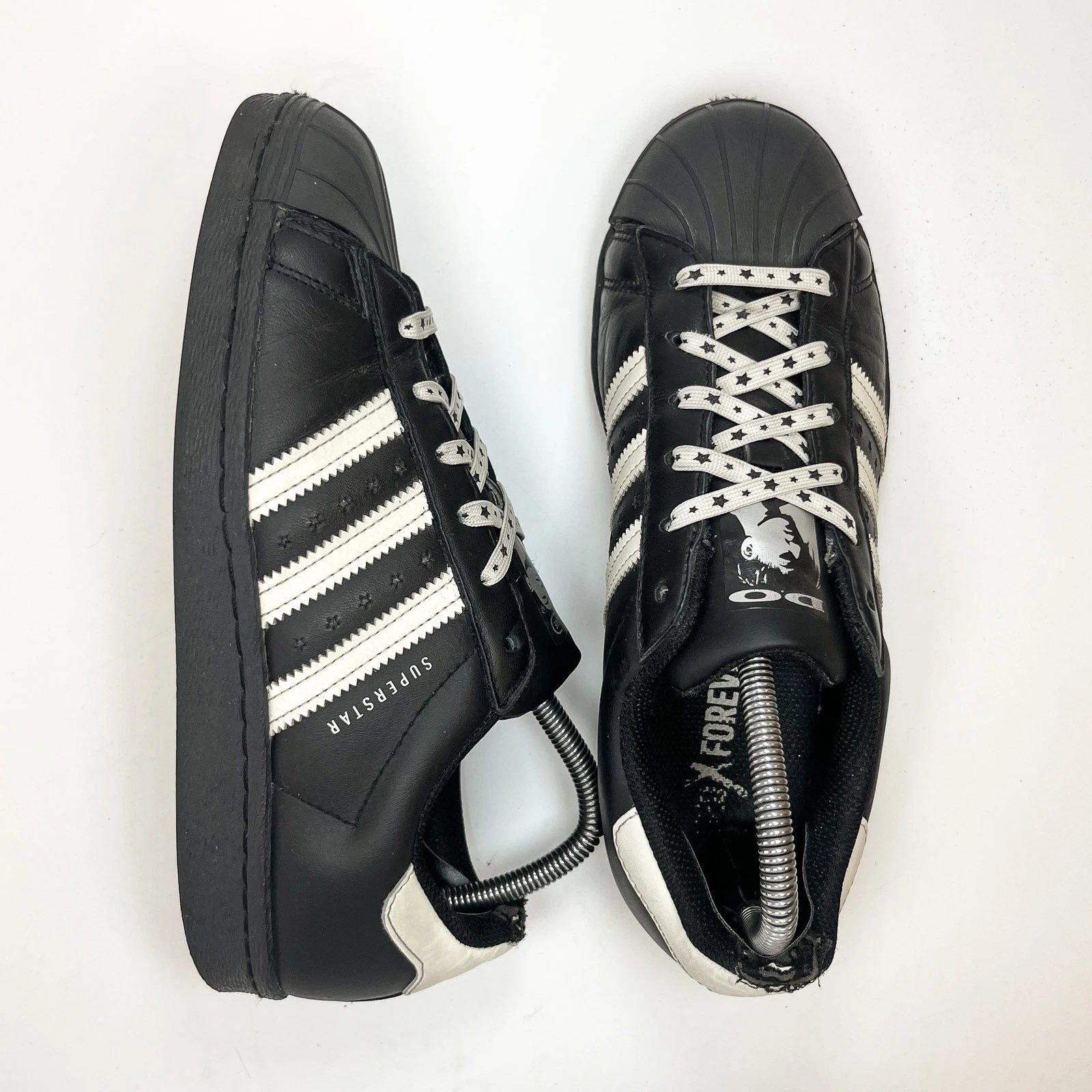 Adidas X Deux Superstar nero bianco UK TAGLIA 6
