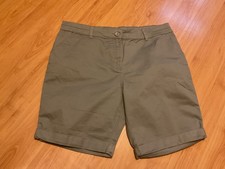BNNT FAB PAIR LADIES COTTON M & Co  KHAKI CHINO SUMMER SHORTS SIZE 16