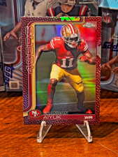 2025-26 Topps Chrome Football - LEATHER REFRACTOR INSERT #266 Brandon Aiyuk NM