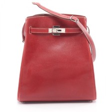 Borsa a tracolla HERMES Kelly Sport MM pelle Courchevel rossa usata E SHW
