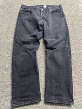 Vintage 2000s Levis 501xx Denim Black Button Fly Jeans Men's Size 36x30 Grunge