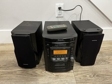 Panasonic Stereo 5 CD Player Cassette Tape AM/FM Radio Aux SA-PM12 FFWD RWD-READ