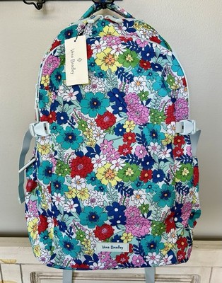 NWT VERA BRADLEY Lighten Up Essential Expandable Backpack Far Out Floral RP $169