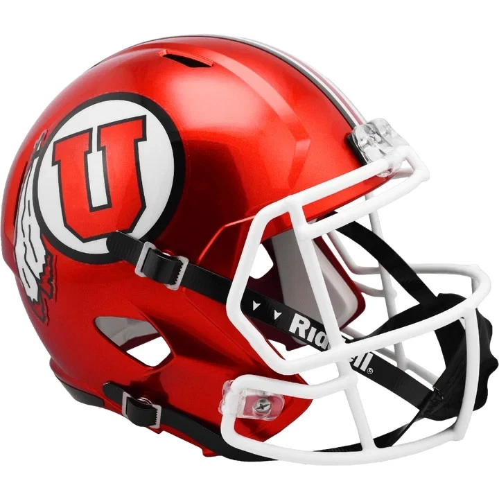 Utah Utes Red NCAA Deluxe Replica Speed Full Size Helmet by Riddell - Image 1 of 1