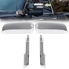 Tow Mirror Caps Replacement for Chevyado GMC Sierra 2020 2021 2022 2023 Silver