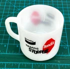 TG Bendix Traffic Stopper New Federal Milk Glass Co Coffee Cup Mug Vintage