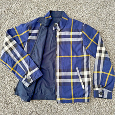 9-10 Years Authentic Burberry Boy Windbreaker Jacket Coat Rain Reversible Youth