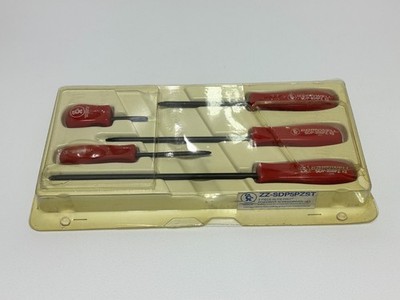 NOS Cornwell Tools USA 5pc ELITE PRO Pozidriv RED Screwdriver Set ZZ-SDP5PZST