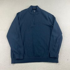 Rhone Sweatshirt Mens XL Blue 1/4 Zip Mock Neck Pullover Long Sleeves