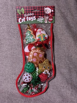 New! Poppin Paws Holiday Cat Toys with Catnip 12 pack, Christmas Winter 2025