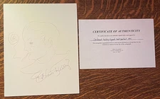 ORIG ART~DEFOREST KELLEY 8x10"~DR. McCOY AUTOGRAPHED~SELF PORTRAIT~91~STAR TREK