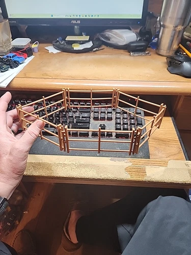 Vintage Playmobil Western Ranch Corral Brown FENCING Lot 6 panels pcs Farm 7182