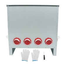 4 / 6 / 10-Ports Durable Automatic Chicken Feeder No-Waste Metal Poultry Feeder