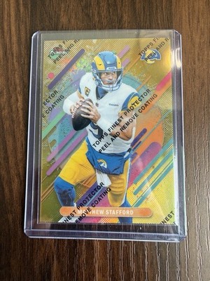 2025 Topps Finest Matthew Stafford RARE GOLD /20 SSP Protective Coating Rams 