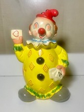 enesco clown piggy bank vintage