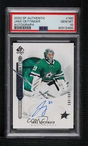 2020 SP Authentic Future Watch /999 Jake Oettinger PSA 10 GEM MT Rookie Auto RC