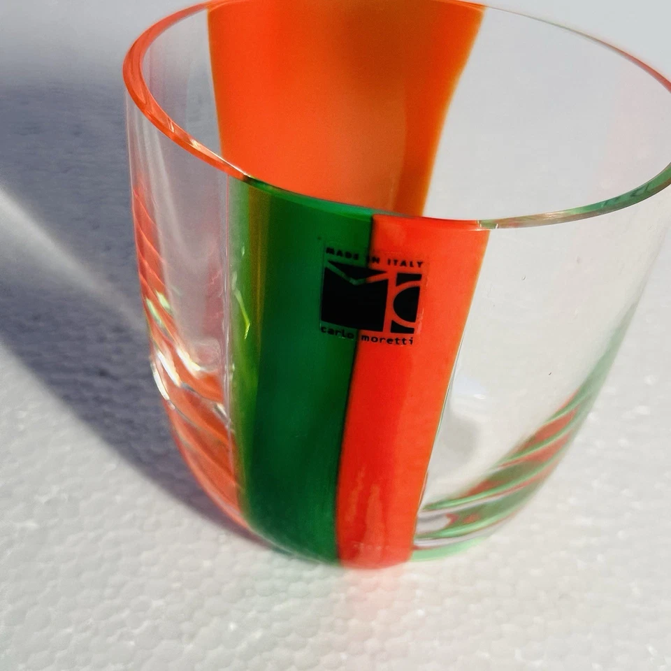 Bicchiere Vetro Murano Carlo Moretti Collezione I DIVERSI Firmato - Immagine 3 di 4