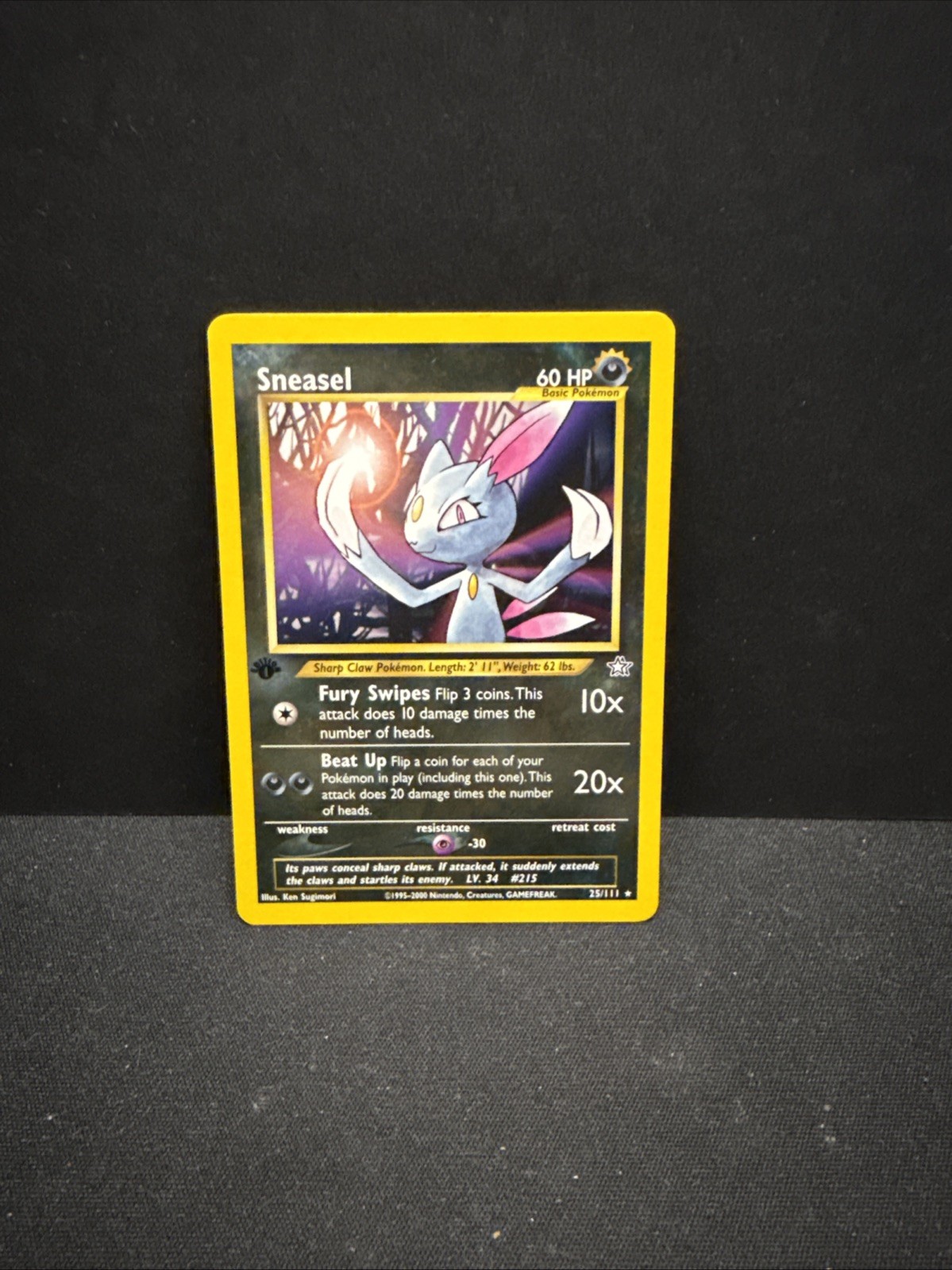Pokemon Sneasel 25/111 Neo Genesis 1st edition - NM