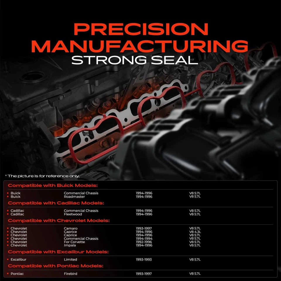 Junta de colector de admisión inferior del motor para Chevrolet Impala Camaro Corvette Caprice Foto 2 de 4