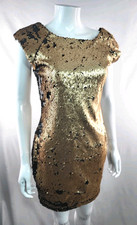 AX Paris Gold Black  Sequined Party Evening Ladies Dress UK 12 New With Tags