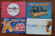 4 DIFFERENT TOYS R US UK GIFT CARDS. NO VALUE   COLLECTORS ITEM. LOT 5