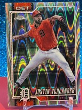 Marketplace image: 2026 Topps Chrome Justin Verlander #133 Superfractor/Wave Refractor Parallel