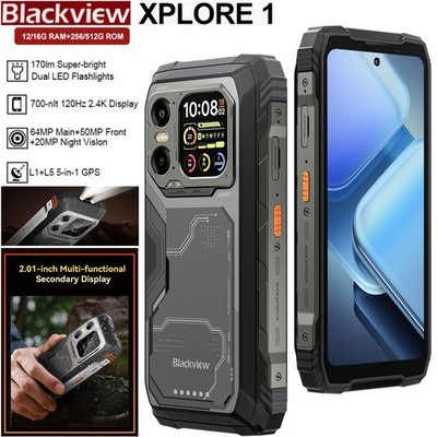 Unlocked Blackview XPLORE 1 5G Rugged Cell Phone Android 15 Waterproof 20000mAh