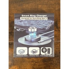 Smart Ring Charger for Oura Ring Gen 3 Size 9 USB-C Charging Dock Station Black