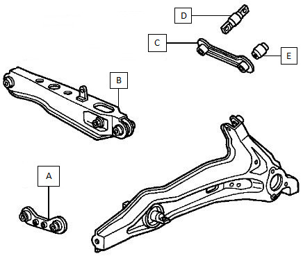 Bras de suspension H421A27 en acier forgé de haute précision Acura