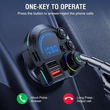 Bluetooth 5.3 FM Transmitter for car car Bluetooth Adapter QC3.0  PD20W MP3 ...