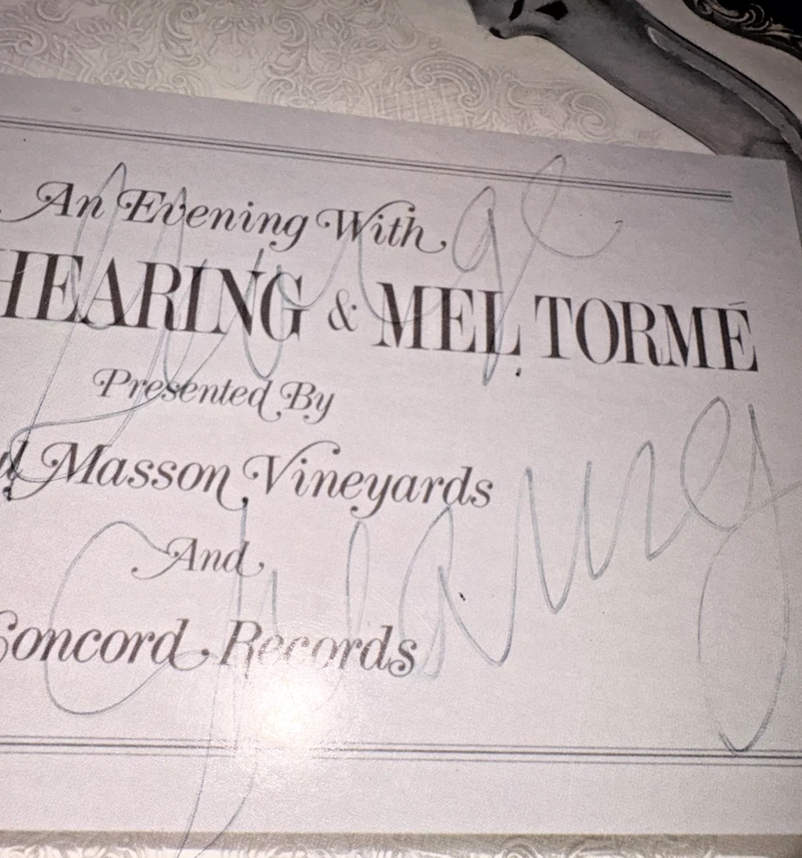 An Evening w/ George Shearing & Mel Tormé Concord Jazz CJ-190 1982 Canada SIGNED Foto 3 de 4