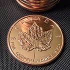 20x - 1 oz .999 Fine Copper Rounds Canadian MAPLE LEAF w/ Tube Bullion Lot 🔥 — photo 3