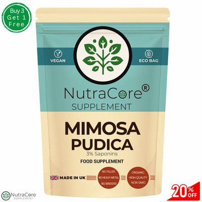 Mimosa Pudica Samen Kapseln 5500mg (3% Saponine) - Darmgesundheit & natürliche Entgiftung - 90 Kapseln