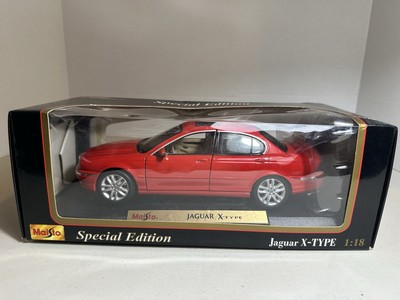 1:18 Scale Silver 1998 JAGUAR X TYPE Die-cast By Maisto rare Red