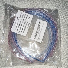 Glitter Multicolor Plastic Headbands for Women, pink, blue  lavender colors