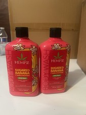 2 Pack Hempz Sugar Banana Body Wash 17oz - IN HAND