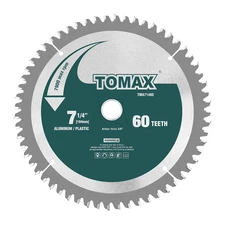 TOMAX 7-1/4-Inch 60 Tooth TCG Aluminum and Non-Ferrous Metal Saw Blade with 5/8-