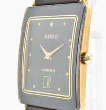 [NEAR MINT] RADO FLORENCE 160.3605.2 24mm Black Date Quartz Men's Watch JAPAN