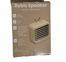 New Gems Retro Speaker Wireless Portable Design Sound System Bluetooth Beige New Gems Retro Speaker Wireless Portable Design Sound System Bluetooth Beige