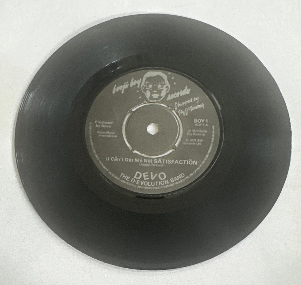 Devo - (I Can't Get Me No) Satisfaction - 7" Vinyl Record 1978 New Wave VG+ / M - Image 2 of 4
