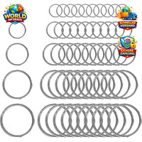 Edelstahl SchlüSselringe 50 StüCk 15-30Mm Glatte OberfläChe FüR Diy Handwerk