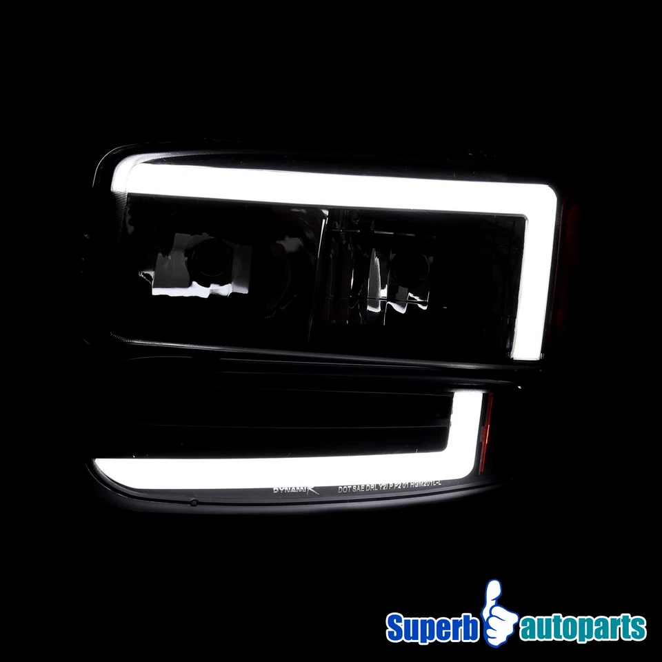 Fits 2000-2006 GMC Sierra Yukon XL Denali LED Tube Black LED bar/Sequential - Image 4 of 4