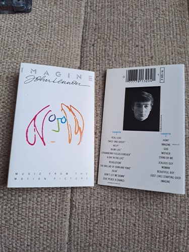John Lennon Imagine --- DOUBLE AUDIO CASSETTE (1988) Original Soundtrack - Picture 6 of 12