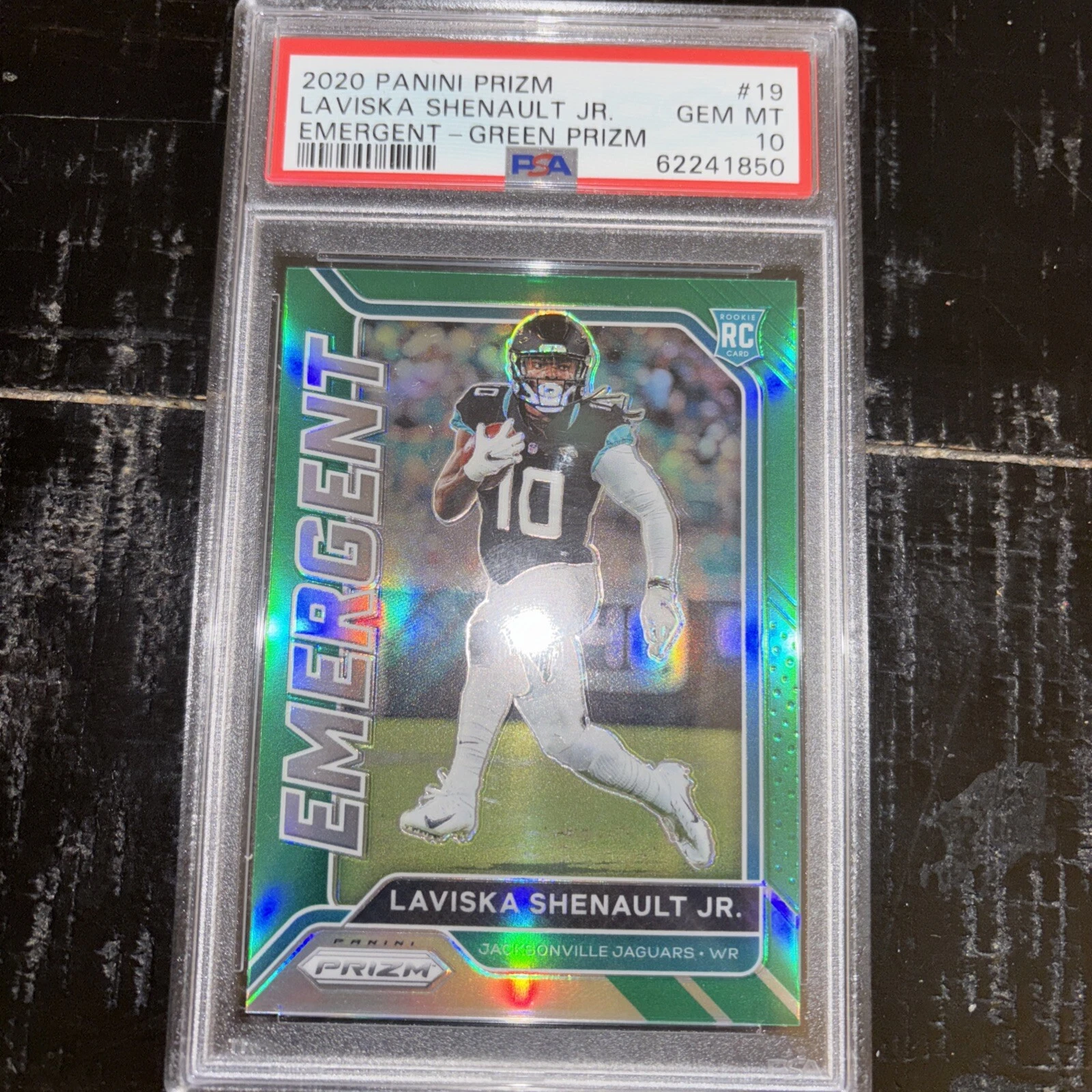 Laviska Shenault Jr. Panini Prizm Emergent #19 Green Prizm