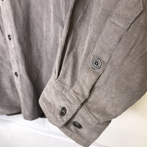 Harley Davidson camicia uomo media in velluto a coste grigia con bottoni manica lunga - Foto 3 di 10