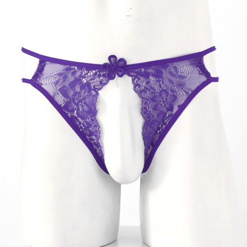 Herren Sissy String Slip Spitze Transparent Höschen für Crossdresser Transgender - Bild 101 von 133