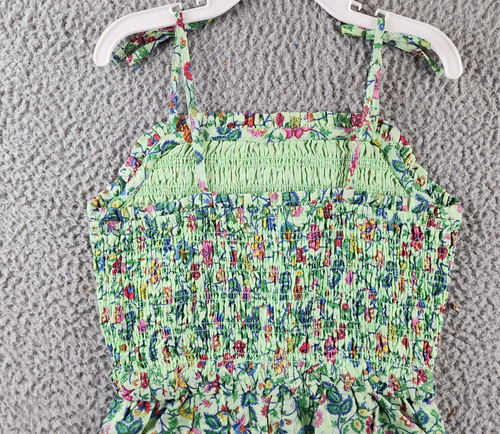 Polo Ralph Lauren Floral Smocked Batiste Romper Girls 6X Multi Straight Neck - Picture 9 of 13