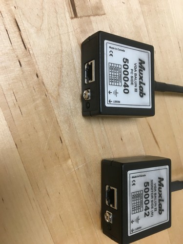 Muxlab VGA Balun II Set, 500040 PC Side Male and 500042 Monitor Side Male - Picture 2 of 4