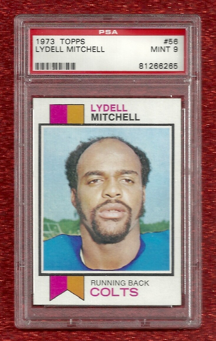 1973 TOPPS 56 LYDELL MITCHELL PSA 9 MINT ROOKIE RC ONLY 4 HIGHER COLTS