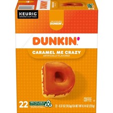Dunkin' Donuts Caramel Me Crazy Coffee 22 to 132 Keurig K cup Pick Any Quantity